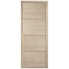 Top Mounted Black Sliding Track & Door - Soho Blonde Oak Panel Internal Door - Prefinished