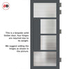 Boston 4 Pane Solid Wood Internal Door UK Made DD6311 - Clear Reeded Glass - Eco-Urban® Stormy Grey Premium Primed