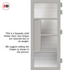 Boston 4 Pane Solid Wood Internal Door UK Made DD6311 - Clear Reeded Glass - Eco-Urban® Mist Grey Premium Primed