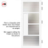 Boston 4 Pane Solid Wood Internal Door Pair UK Made DD6311 - Clear Reeded Glass - Eco-Urban® Cloud White Premium Primed