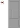EasiKit Internal Door and Frame Kit - Breda 4 Panel Solid Wood Internal Door - Premium Primed - Colour Options
