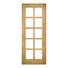 EasiKit Internal Door and Frame Kit - Bristol Oak Unfinished Internal Door - 10 Pane Clear Bevelled Glass
