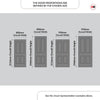 Exterior Colonial 4 Panel Front Door and Frame - Colour Options