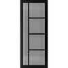 Brixton Black Single Absolute Evokit Pocket Door - Prefinished - Tinted Glass - Urban Collection