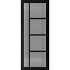 Brixton Black Internal Door Pair - Prefinished - Tinted Glass - Urban Collection