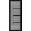 Brixton Black Double Evokit Pocket Doors - Prefinished - Tinted Glass - Urban Collection