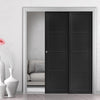 Brixton Black Staffetta Twin Telescopic Pocket Door - Prefinished - Urban Collection