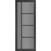 Brixton Black Internal Door - Prefinished - Tinted Glass - Urban Collection
