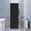Brixton Black Single Absolute Evokit Pocket Door - Prefinished - Urban Collection