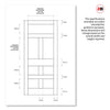 External Victorian Bronte Made to Measure Front Door - 57mm Thick - Six Colour Options - Toughened Double Glazing - 1 Pane