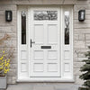 Exterior Victorian Bronte 1L 6P Front Door with Two Sidelights - Customisable: Size, Colour, Glass and Sidelight Options