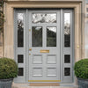 Exterior Victorian Bronte 3L 4P Front Door with Two Sidelights - Customisable: Size, Colour, Glass and Sidelight Options