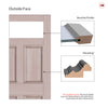 External Victorian Bronte Made to Measure Front Door - 45mm Thick - Seven Colour Options - Toughened Double Glazing