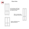 Sirius Tubular Stainless Steel Track & Solid Wood Door - Eco-Urban® Bronx 4 Panel Door DD6315 - 6 Colour Options