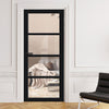 Brooklyn 4 Pane Solid Wood Internal Door UK Made DD6308G - Clear Glass - Eco-Urban - Colour Options