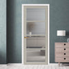 Brooklyn 4 Pane Solid Wood Internal Door UK Made DD6308 - Clear Reeded Glass - Eco-Urban - Colour Options