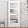 Brooklyn 4 Pane Solid Wood Internal Door UK Made DD6308 - Clear Reeded Glass - Eco-Urban® Cloud White Premium Primed