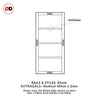 Sirius Tubular Stainless Steel Track & Solid Wood Door - Eco-Urban® Brooklyn 4 Pane Door DD6308G - Clear Glass - 6 Colour Options