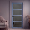 Brooklyn 4 Pane Solid Wood Internal Door UK Made DD6308 - Tinted Glass - Eco-Urban - Colour Options