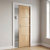 Value Single Evokit Pocket Door - Classic Oak Shaker Internal - Unfinished