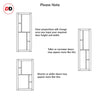 Sirius Tubular Stainless Steel Track & Solid Wood Door - Eco-Urban® Cairo 6 Panel Door DD6419 - 6 Colour Options