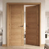 Carini 7P Oak Internal Internal Door Pair - Prefinished