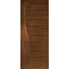 Top Mounted Stainless Steel Sliding Track & Contemporary Design Cadiz Prefinished Walnut Door