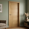 Cadiz Real American White Oak Crown Cut Veneer Fire Internal Door - Prefinished - 1/2 Hour Fire Rated
