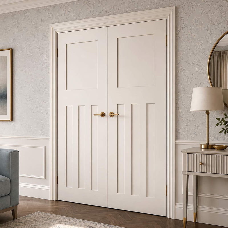 Cambridge White Primed Period Internal Door Pair
