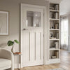 Cambridge White Primed Period Internal Door - Clear Glass