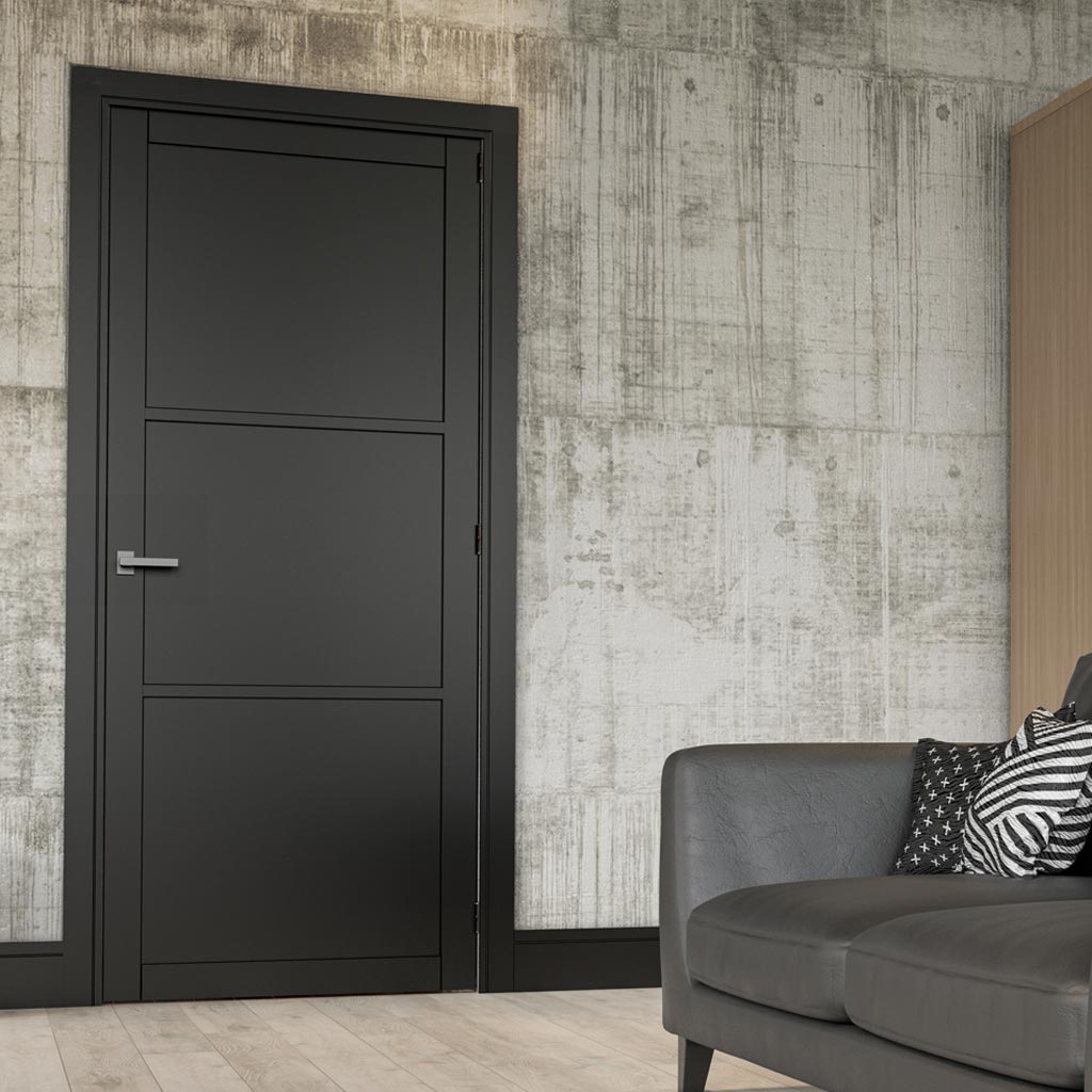 Camden Black Internal Door - Prefinished - Urban Collection