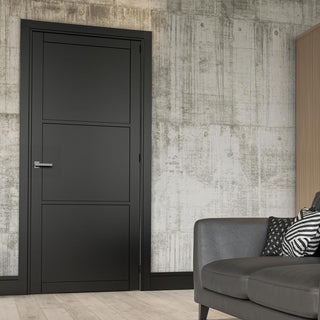 Image: Camden Black Internal Door - Prefinished - Urban Collection