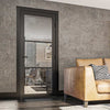 Camden Black Internal Door - Prefinished - Clear Glass - Urban Collection