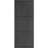 Top Mounted Stainless Steel Sliding Track & Camden Black Double Door - Prefinished - Urban Collection