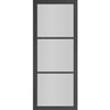 Top Mounted Sliding Track & Door - Camden Black Door - Prefinished - Clear Glass - Urban Collection