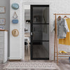 Camden Black Single Evokit Pocket Door - Prefinished - Tinted Glass - Urban Collection