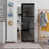 Camden Black Single Absolute Evokit Pocket Door - Prefinished - Tinted Glass - Urban Collection