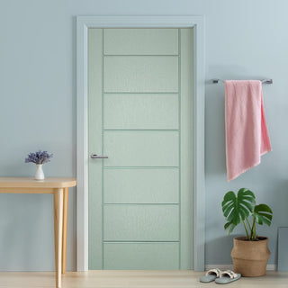 Image: Carolina Chartwell Green Grained Internal PVC Door - Ideal for Bathrooms