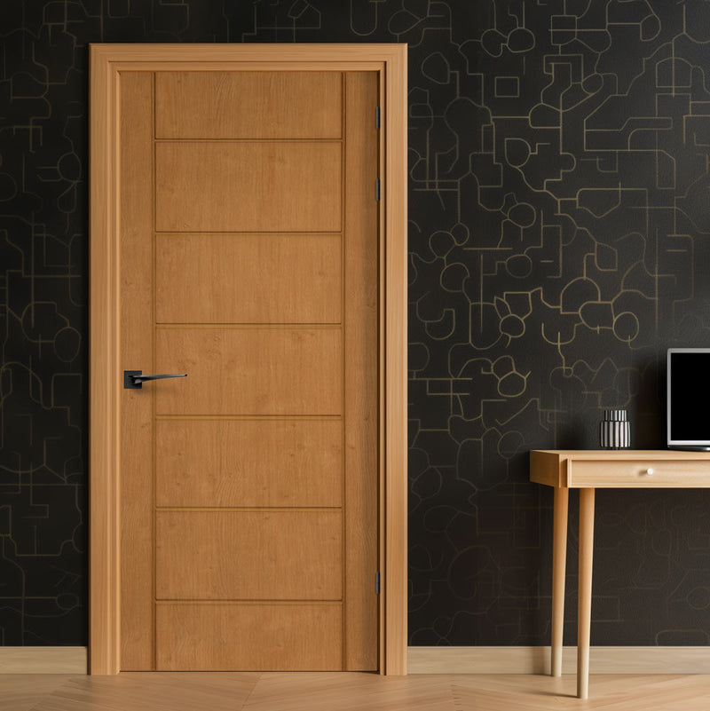 Carolina Irish Oak Grained Internal PVC Door