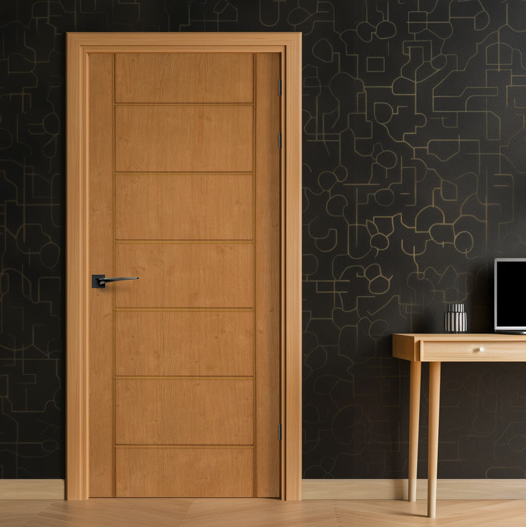 Carolina Irish Oak Grained Internal PVC Door
