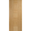 Premium Single Sliding Door & Wall Track - Catalonia Flush Oak Door - Prefinished