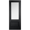 Murcia Black Panel Internal Door - Clear Glass - Prefinished
