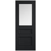 Toledo Black Panel Internal Door - Clear Glass - Prefinished