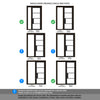 BlackRoom Divider - Chelsea 4 Pane Clear Glass Prefinished Door with Full Glass Side