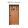Chigwell Hardwood Front Door and Frame Set with Fittings - Clear Toughened Double Glazing