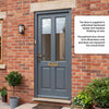 Malton External 2L Hardwood Front Door - Clear Double Glazing