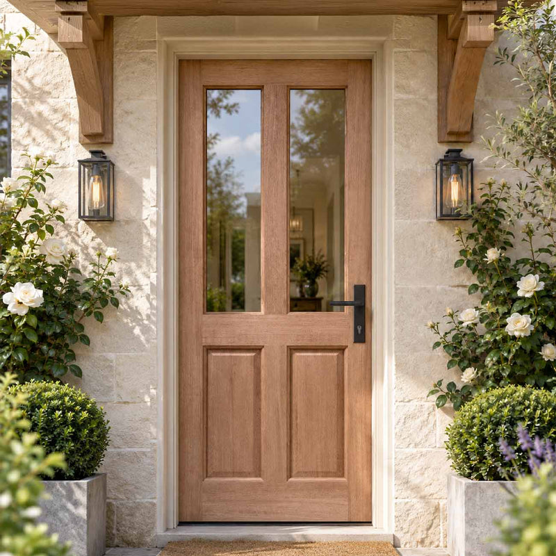 Malton Sterling Exterior Hardwood Door - Clear Toughened Double Glazing