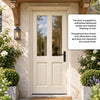 Malton Sterling Exterior Hardwood Door - Clear Toughened Double Glazing