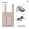 Exterior Colonial Made to Measure Front Door - 45mm Thick - Six Colour Options - Toughened Double Glazing - 4 Pane 2 panel