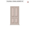 Exterior Colonial 4 Panel Front Door and Frame - Colour Options